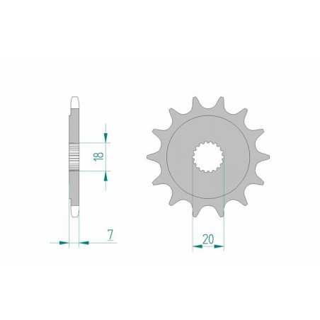 AFAM Standard steel pinion 22202 520 1075788002