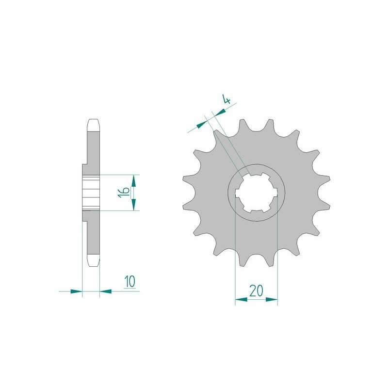 AFAM Standard steel pinion 22205 428 1075821001