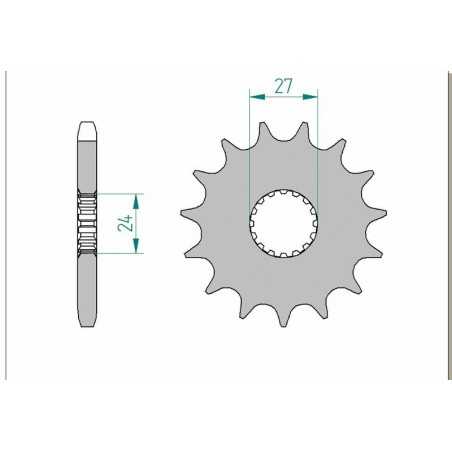 AFAM Standard steel pinion 22900 530 1076098001