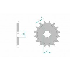 AFAM Standard steel pinion 24100 428 1076131001
