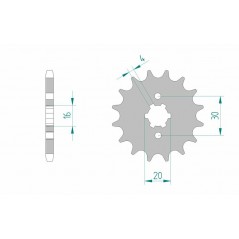 AFAM Standard steel pinion 24200 428 1076153001