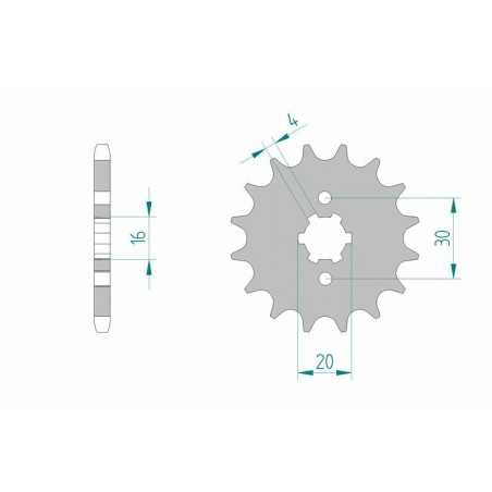 AFAM Standard steel pinion 24200 428 1076153001
