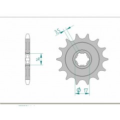 AFAM Standard steel pinion 24203 428 1076185001