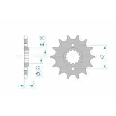 AFAM Standard steel pinion 24502 520 1076318001