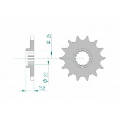 AFAM Standard steel pinion 24508 525 1076373001