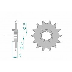 AFAM Standard steel pinion 24510 520 1076395001