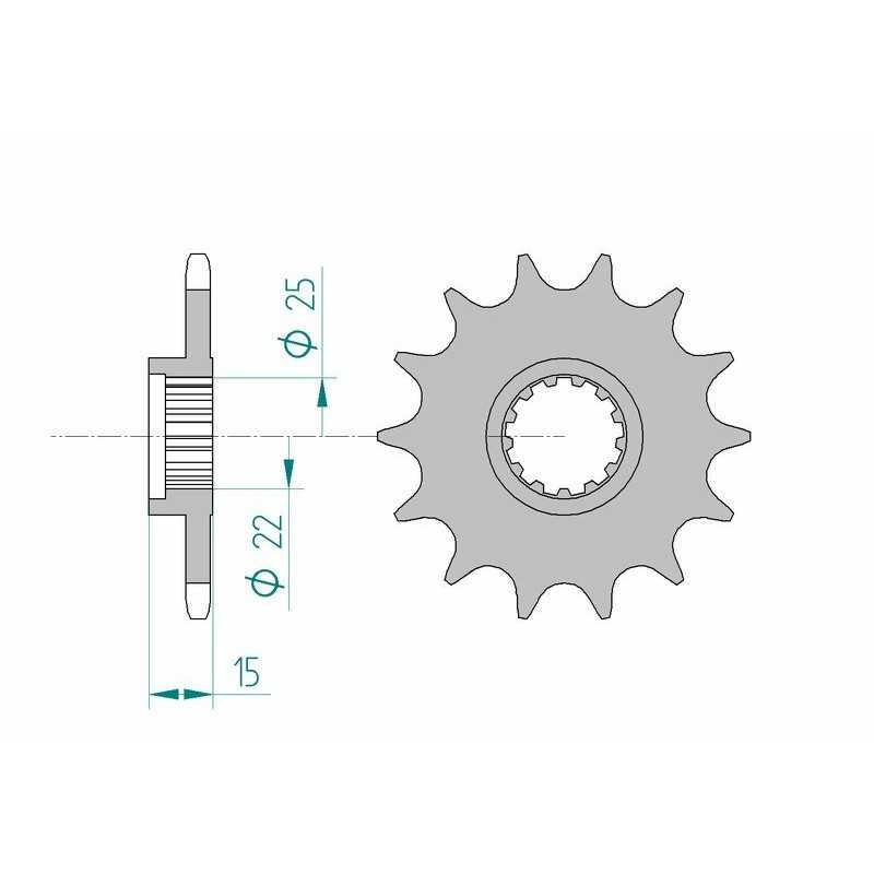 AFAM Standard steel pinion 24510 520 1076395001