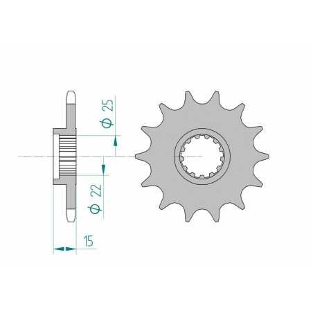AFAM Standard steel pinion 24510 520 1076395001