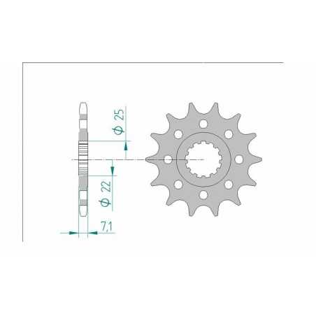AFAM Standard steel pinion 24511 520 1076408001