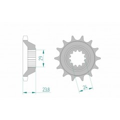 AFAM Standard steel pinion 24806 530 1076507001