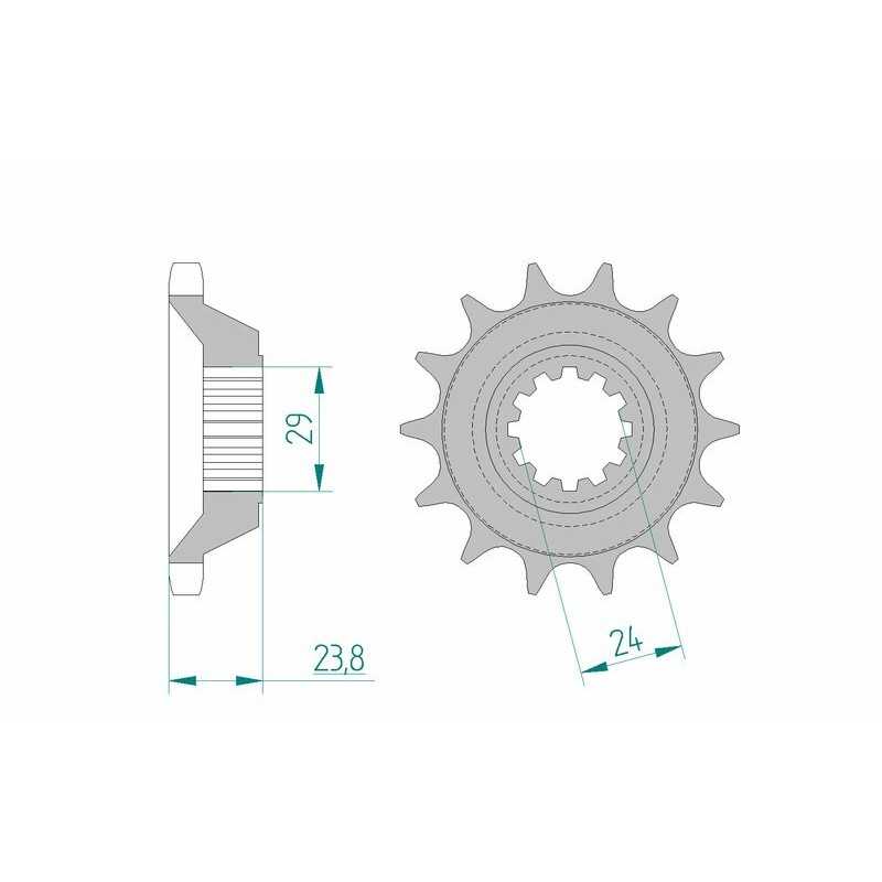 AFAM Standard steel pinion 24806 530 1076507001