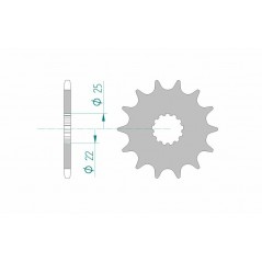 AFAM Self-cleaning steel pinion 27500 520 1076561001