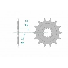 AFAM Self-cleaning steel pinion 27502 520 1076576001