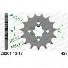 AFAM Standard steel pinion 28201 428 1076620001