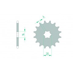 AFAM Standard steel pinion 30100 420 1076683003
