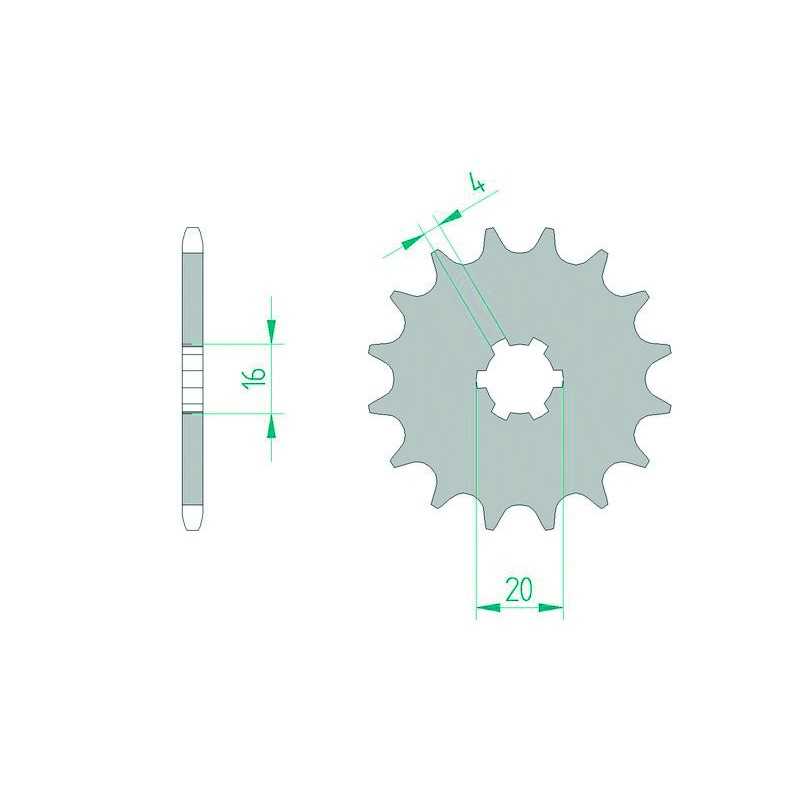 AFAM Standard steel pinion 30100 420 1076683003