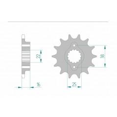 AFAM Standard steel pinion 52604 520 1076973001