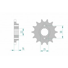 AFAM Standard steel pinion 52608 525 1076995001