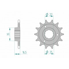 AFAM Standard steel pinion 52613 525 1077039001