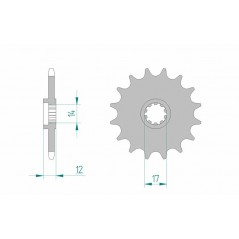 AFAM Standard steel pinion 58102 420 1077112001