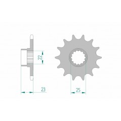 AFAM Standard steel pinion 58500 520 1077115001