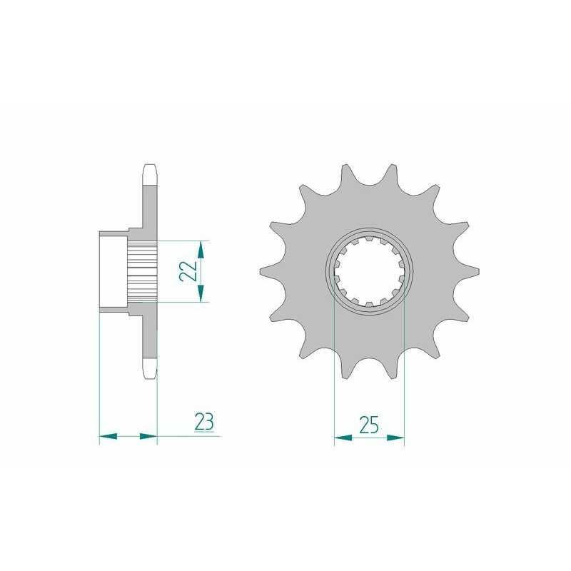 AFAM Standard steel pinion 58500 520 1077115001