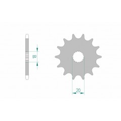 AFAM Standard steel pinion 61300 520 1077118002