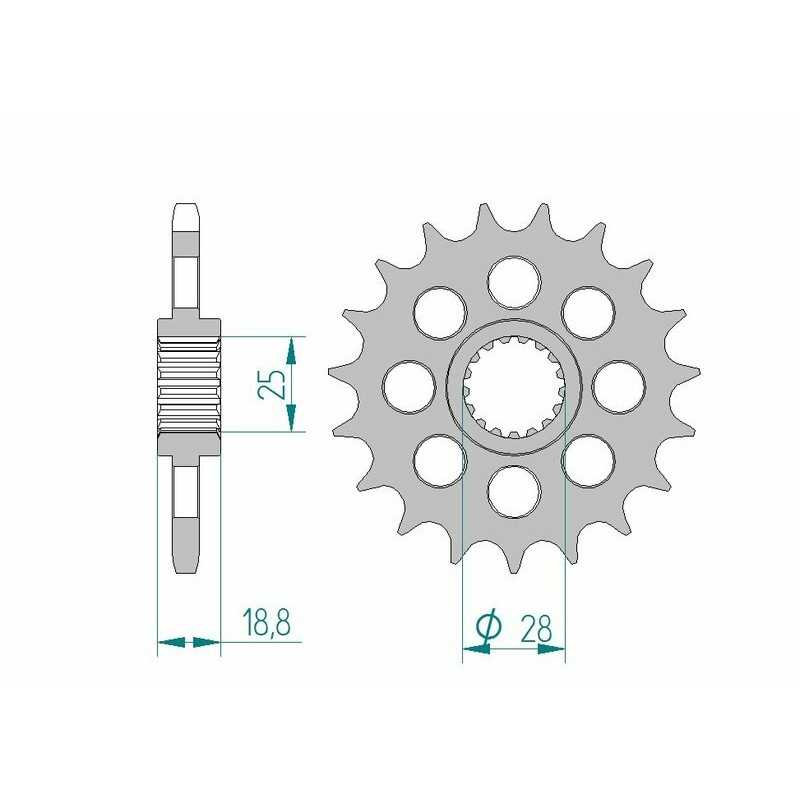AFAM Standard steel pinion 61602 525 1077123001