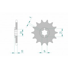 AFAM Standard steel pinion 64200 520 1077127001