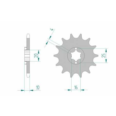 AFAM Standard steel pinion 64200 520 1077127001