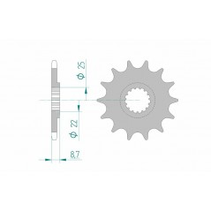 AFAM Self-cleaning steel pinion 73301 520 1077137001