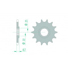 AFAM Self-cleaning steel pinion 73301 520 1077137002
