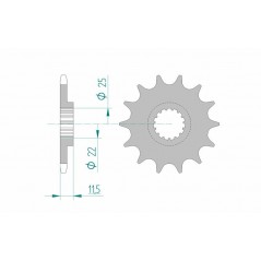 AFAM Standard steel pinion 73303 520 1077141001