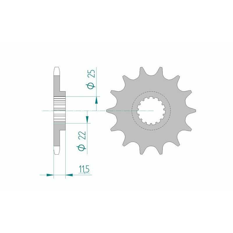 AFAM Standard steel pinion 73303 520 1077141001