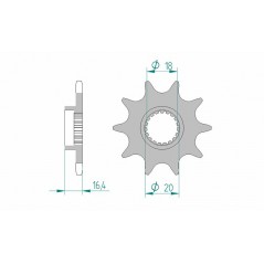 AFAM Standard steel pinion 79304 520 1077146001