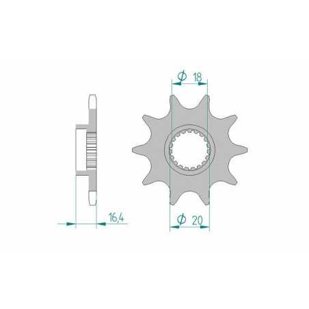 AFAM Standard steel pinion 79304 520 1077146001