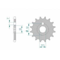 AFAM Standard steel pinion 85200 428 1077147001