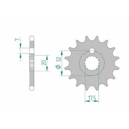 AFAM Standard steel pinion 85200 428 1077147001