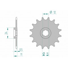 AFAM Standard steel pinion 94100 415 1077154001