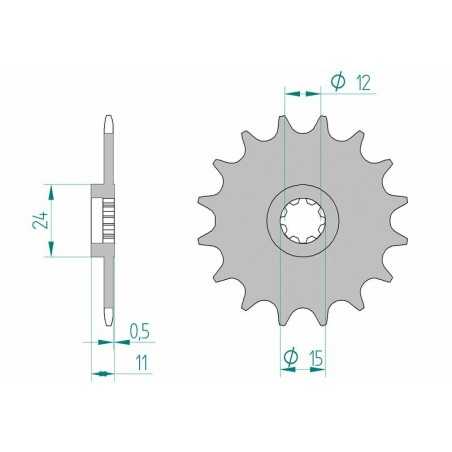 AFAM Piñón acero estándar 94100 415 1077154001