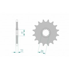 AFAM Standard steel pinion 94119 420 1077160001