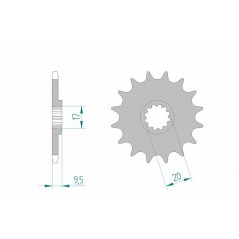 AFAM Self-cleaning steel pinion 94120 520 1077161002