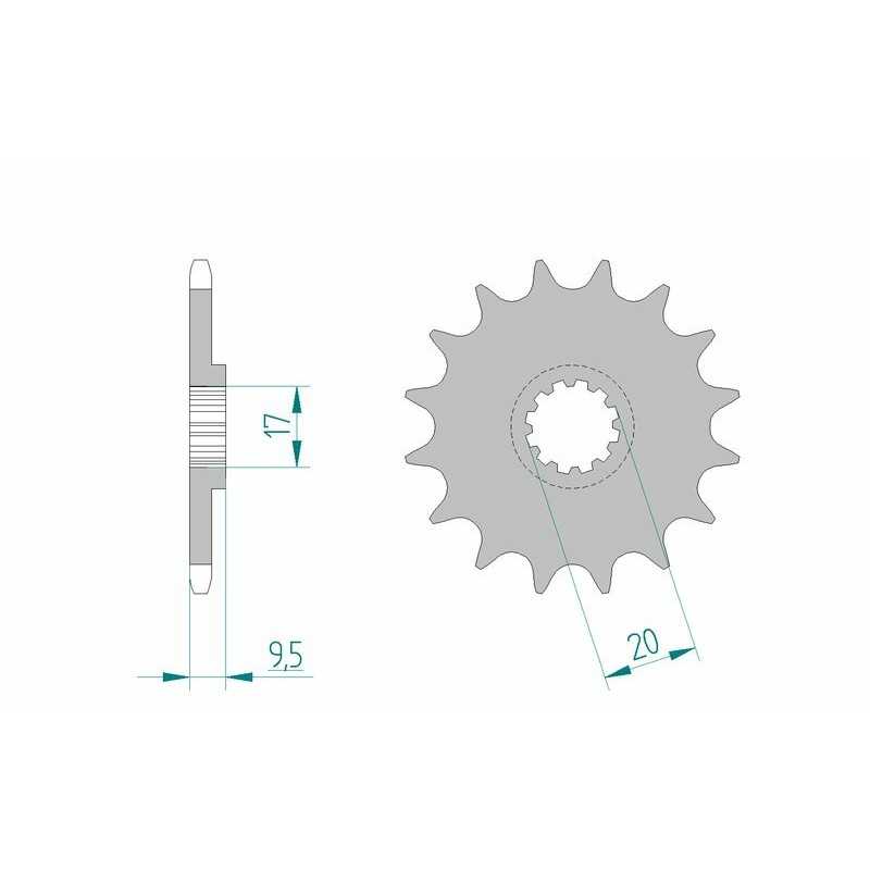 AFAM Self-cleaning steel pinion 94120 520 1077161002