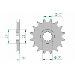 AFAM Standard steel pinion 94121 428 1077164001