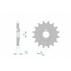 AFAM Self-cleaning steel pinion 94202 428 1077168003