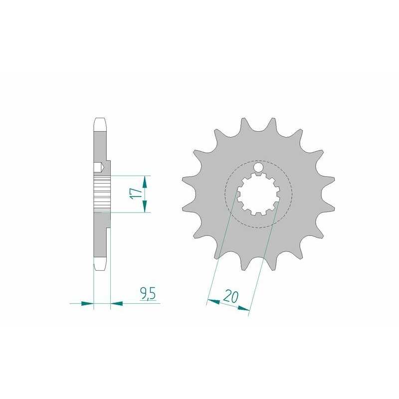 AFAM Self-cleaning steel pinion 94202 428 1077168003