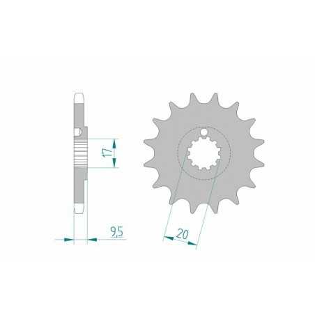 AFAM Piñón acero autolimpiable 94202 428 1077168003