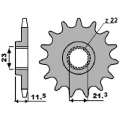 PBR front steel sprocket STANDARD 2051 - 520 1077529002