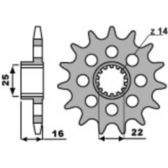 PBR front steel sprocket STANDARD 2171 - 520 1077593002