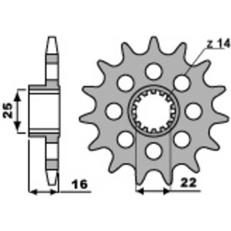 PBR front steel sprocket STANDARD 2171 - 520 1077593002